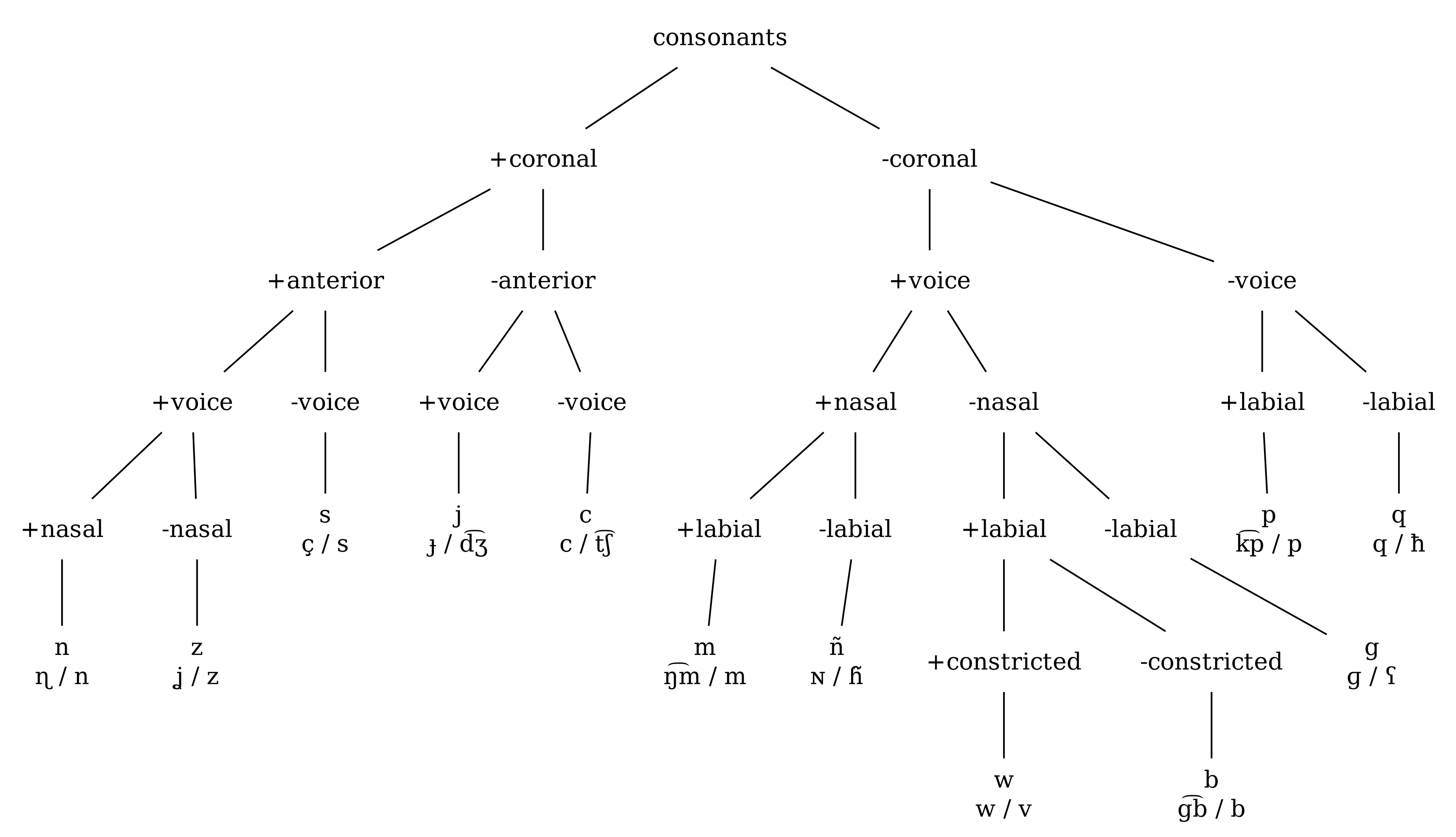 Feature Tree of Proto-Ñyqy Consonants